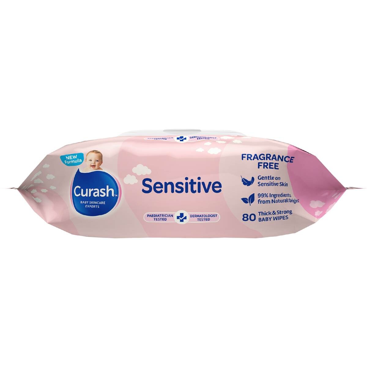 Curash Baby Wipes Fragrance Free 80 Pack Woolworths