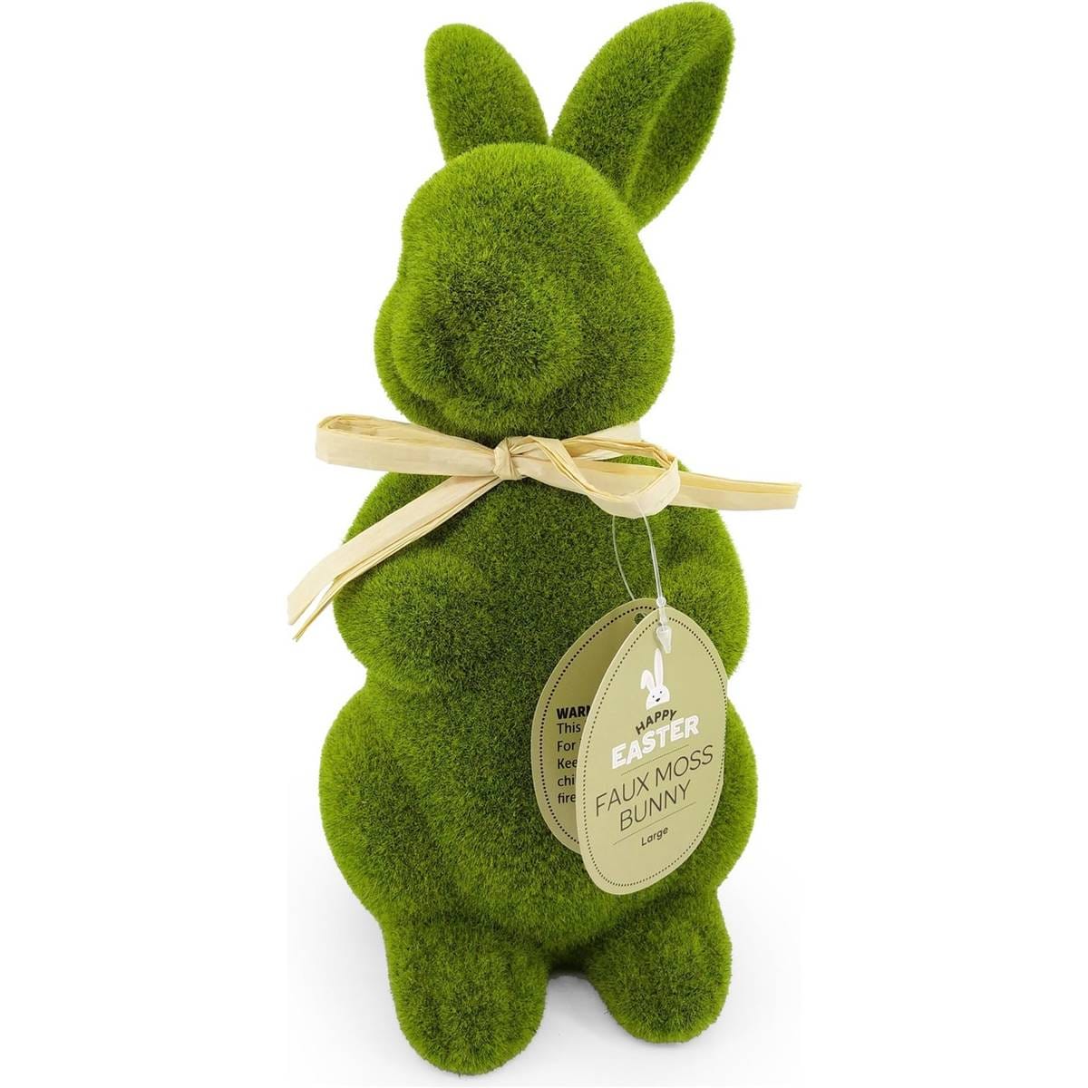Easter Faux Moss Bunny Large Each Woolworths
