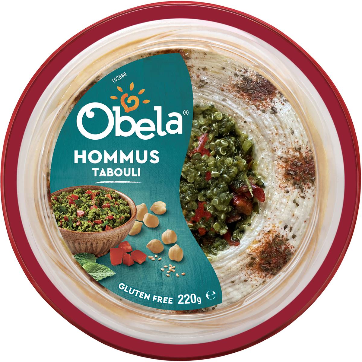 Obela Garnished Hommus Tabouli 220g Woolworths