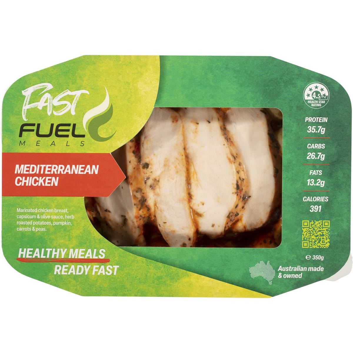 Fast Fuel Roast Chicken & Vegetables 350g Woolworths