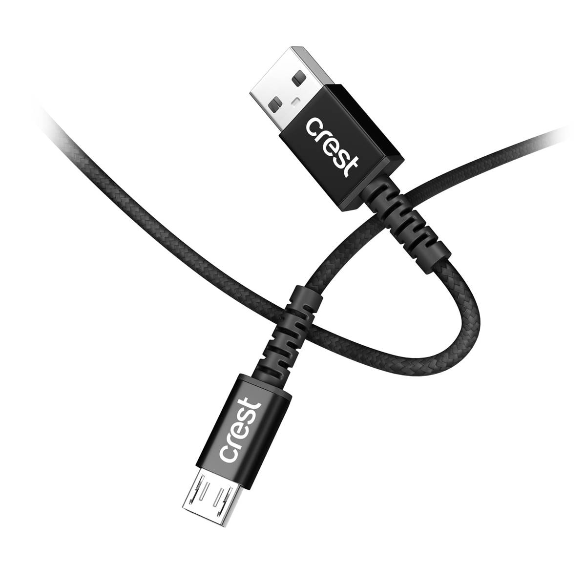 Crest Micro Usb To Usba 1.5m Braided Cable Each Woolworths