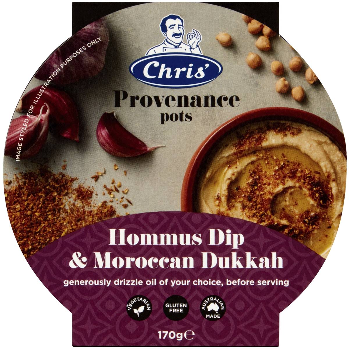 Chris' Hommus Dip & Moroccan Dukkah Moroccan Dukkah 170g Woolworths