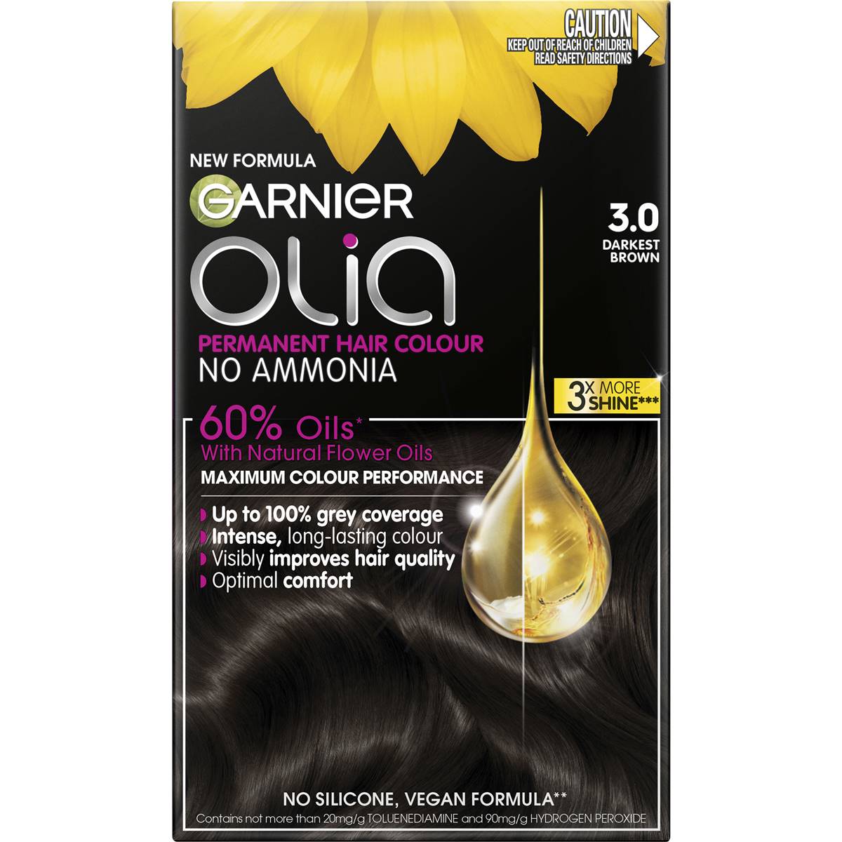 Garnier Olia Permanent Hair Colour Darkest Brown Each Woolworths