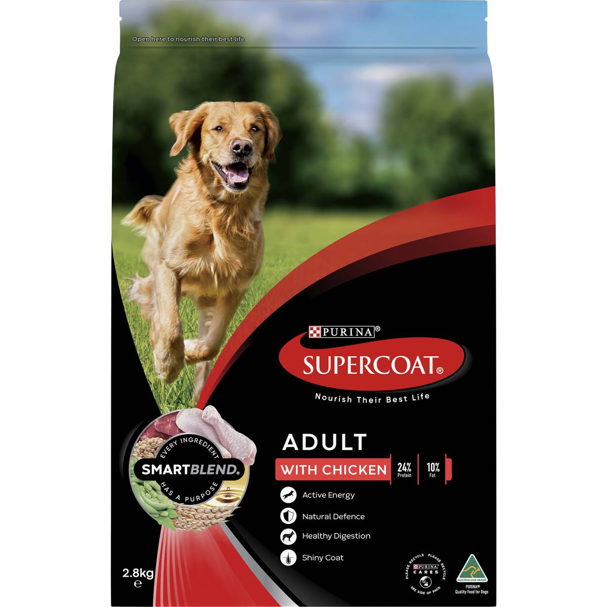 Supercoat Chicken Dog Food Adult 2.8kg Woolworths