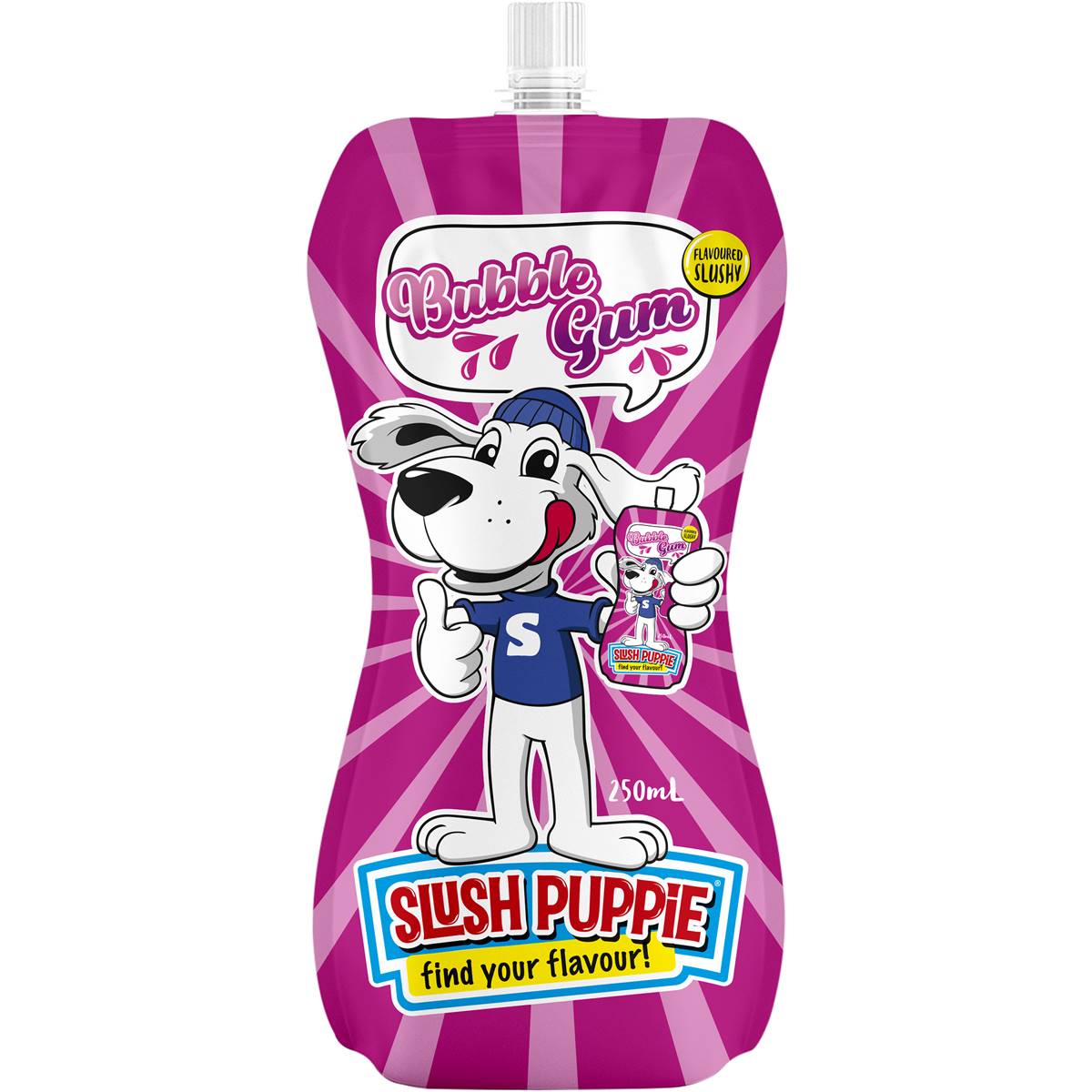 Slush Puppie Bubblegum Flavoured Slushy 250ml Woolworths 1859