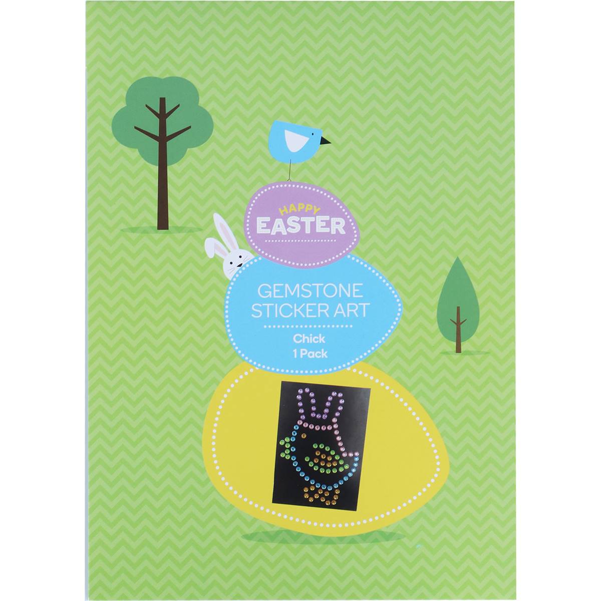 Easter Easter Gemstone Sticker Art Chick