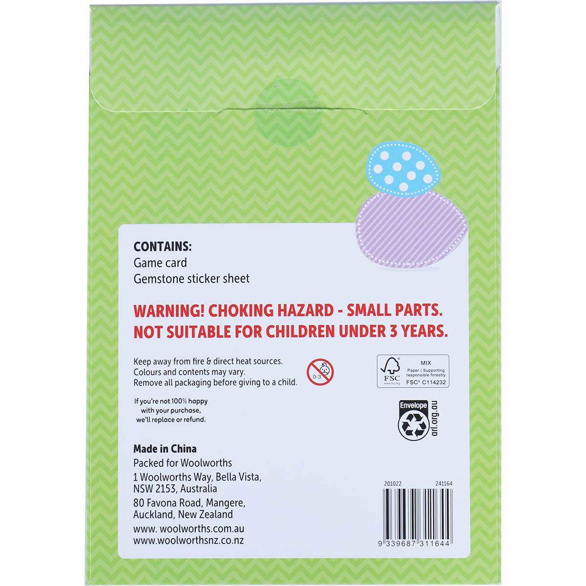 Easter Gemstone Sticker Art Chick Each Woolworths