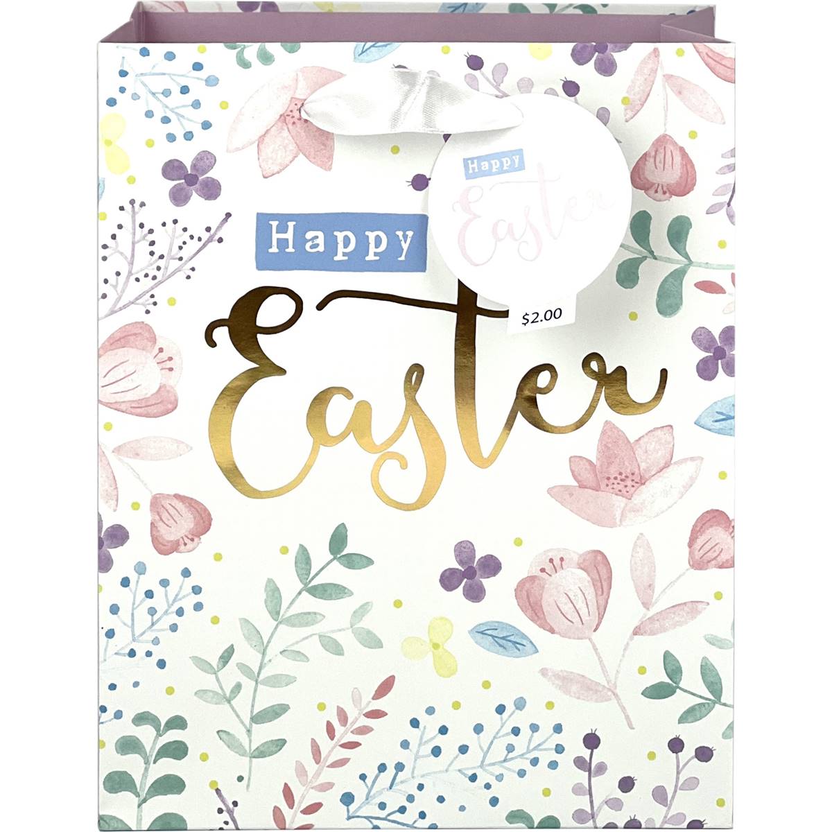 Easter Gift Bag Med Floral Easter Each Woolworths