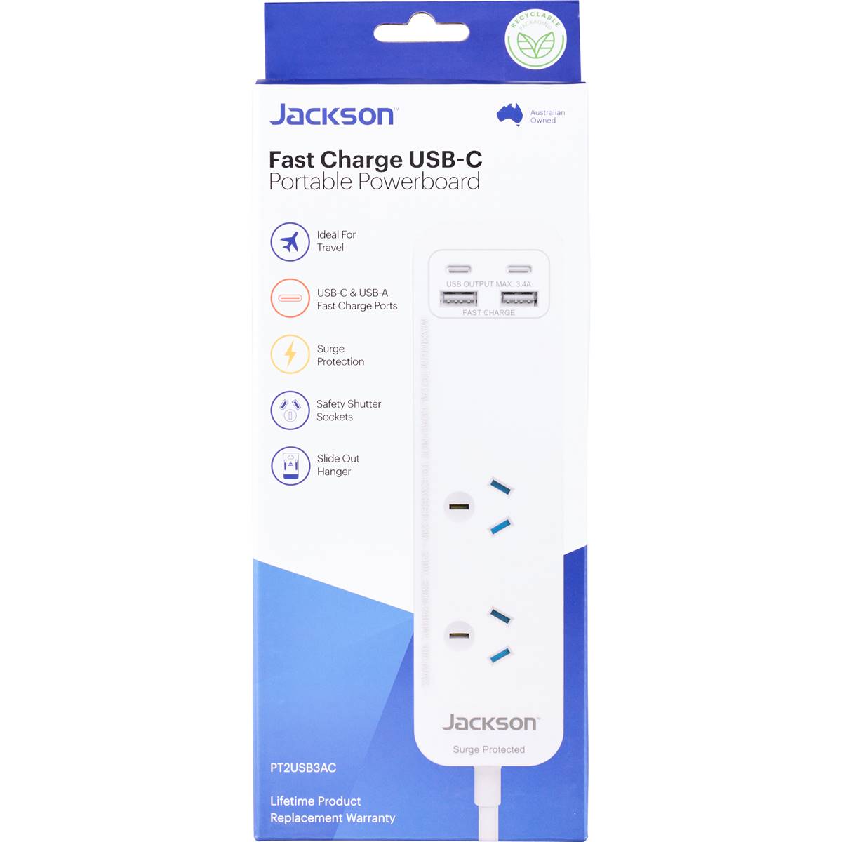 Jackson Usb-c Portable Powerboard Each | Woolworths