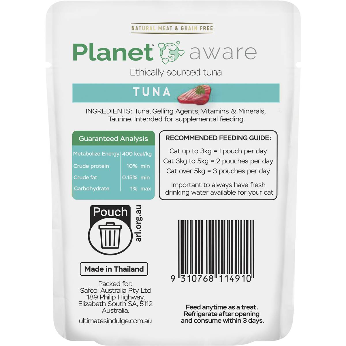 Ultimates Indulge Cat Food Tuna Ethically Sourced 85g Woolworths