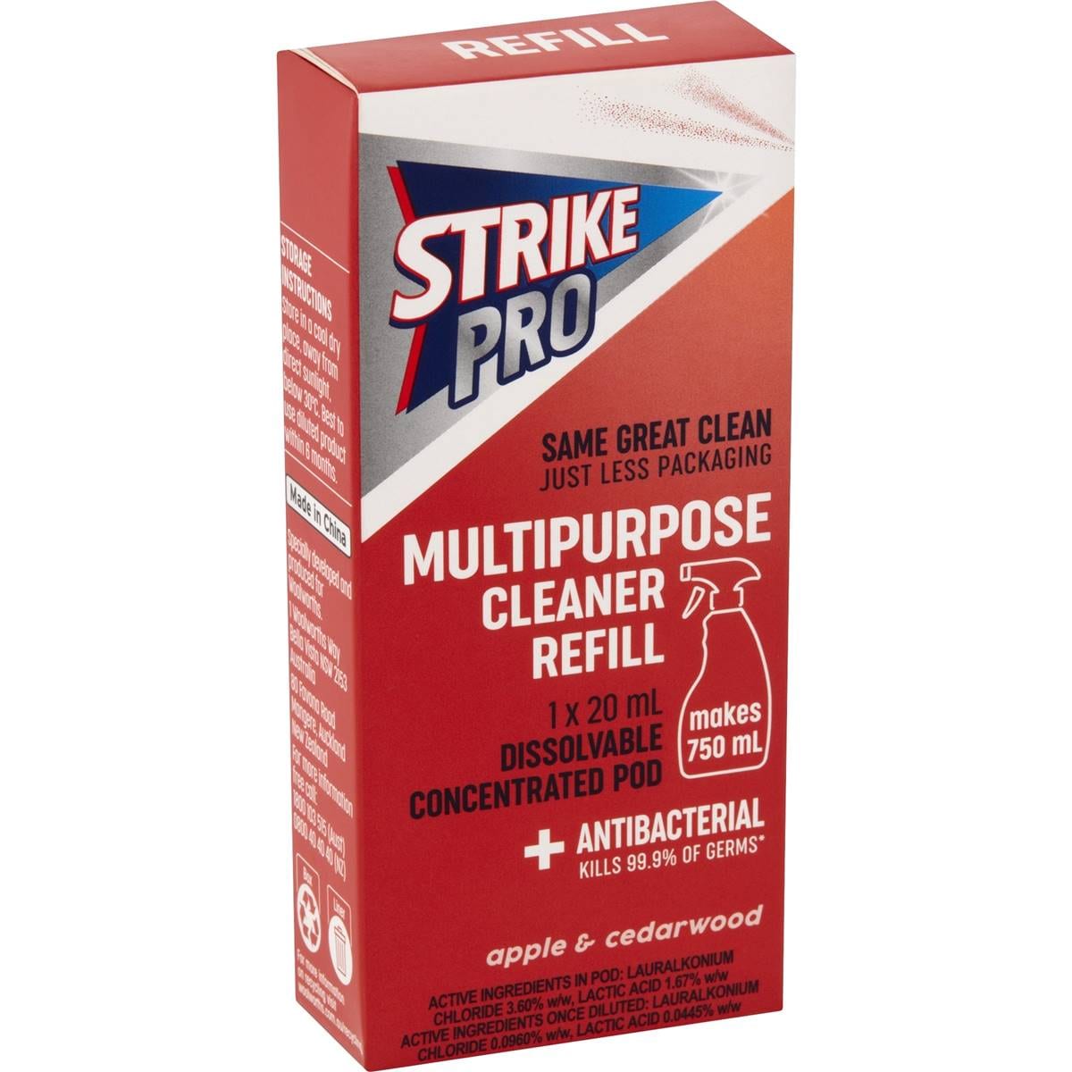 Strike Multipurpose Cleaner Refill Apple & Cedarwood 20ml Woolworths