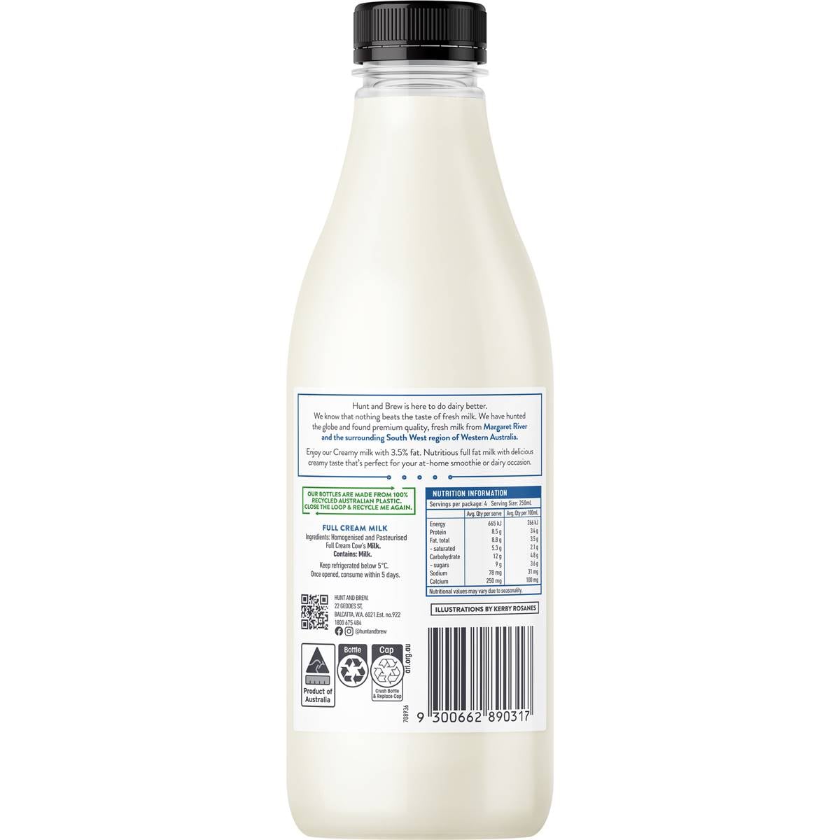 Hunt And Brew Creamy Milk 1l Woolworths