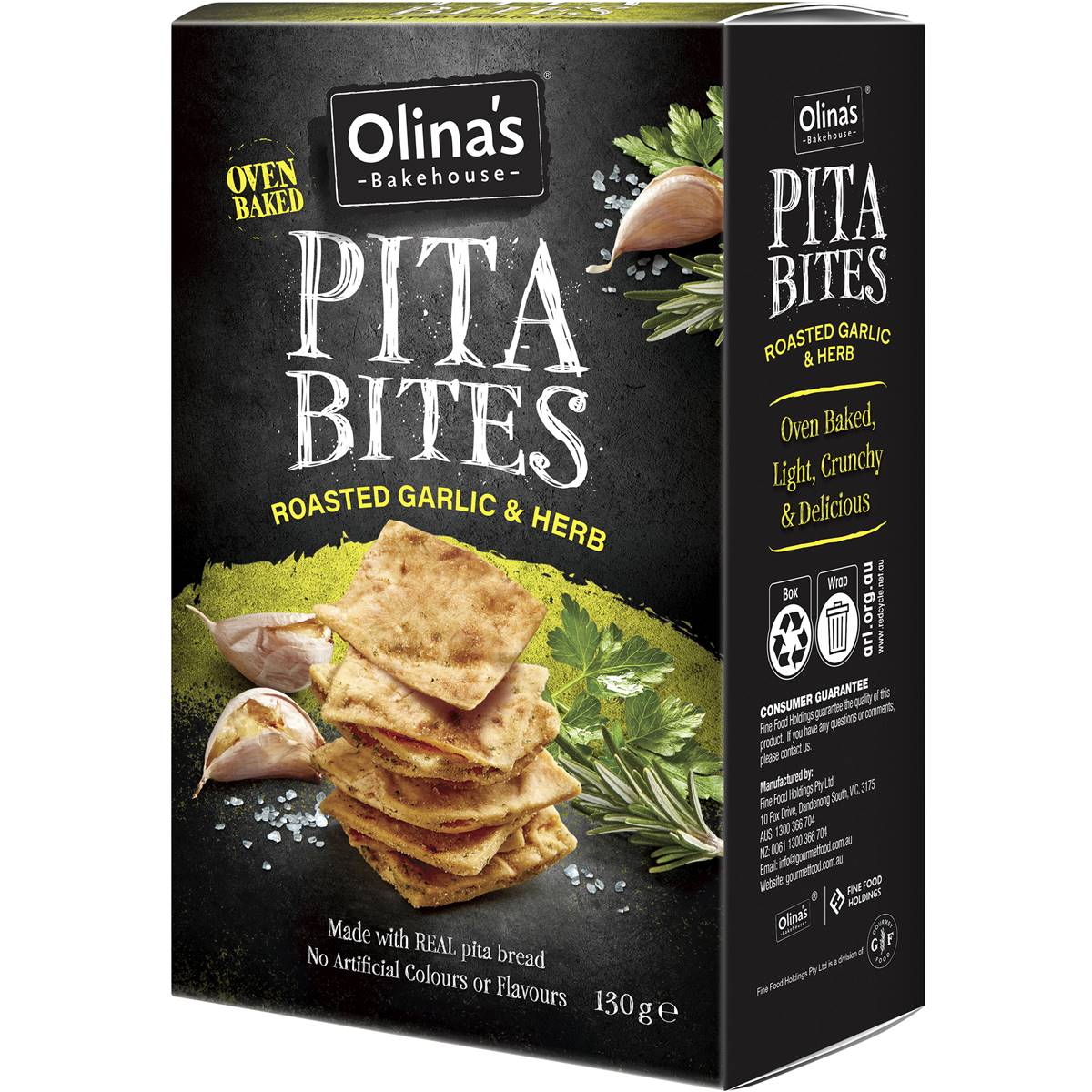 Olina's Pita Bites Roasted Garlic & Herb