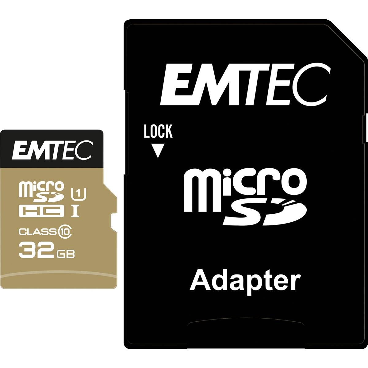 Emtec Gold Memory Card & Adapter 32gb Each Woolworths