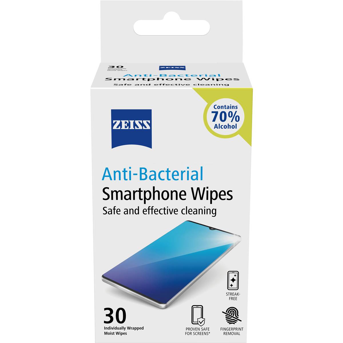 Zeiss Antibacterial Smartphone Wipes 30 Pack Woolworths