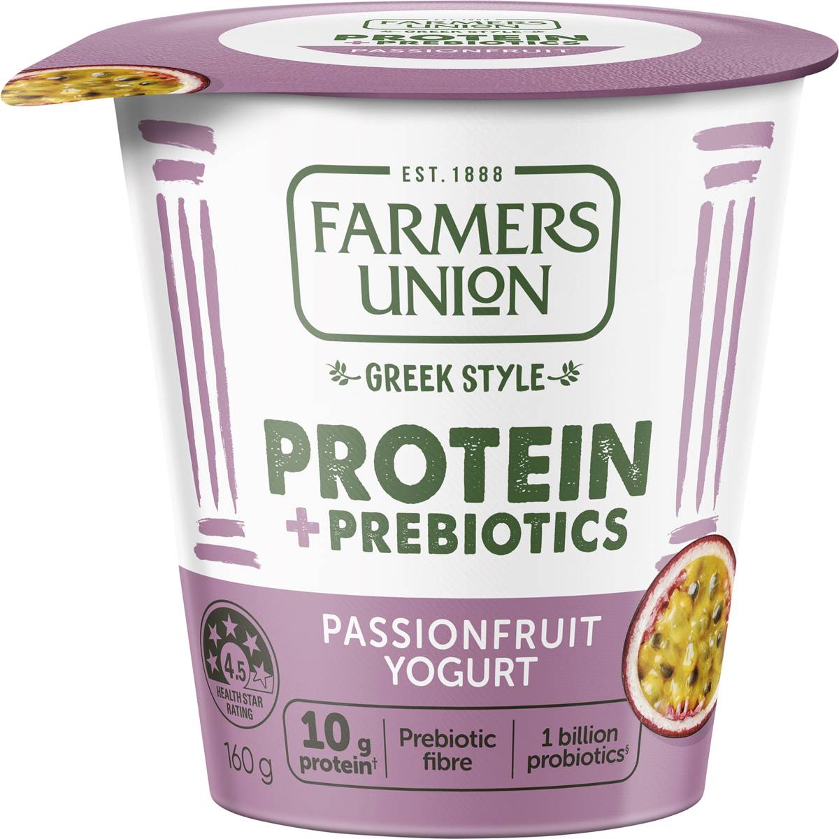 Farmers Union Plus Passionfruit Yogurt 160g Woolworths