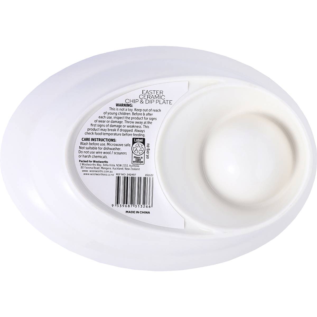 Easter Ceramic Chip & Dip Plate Each Woolworths