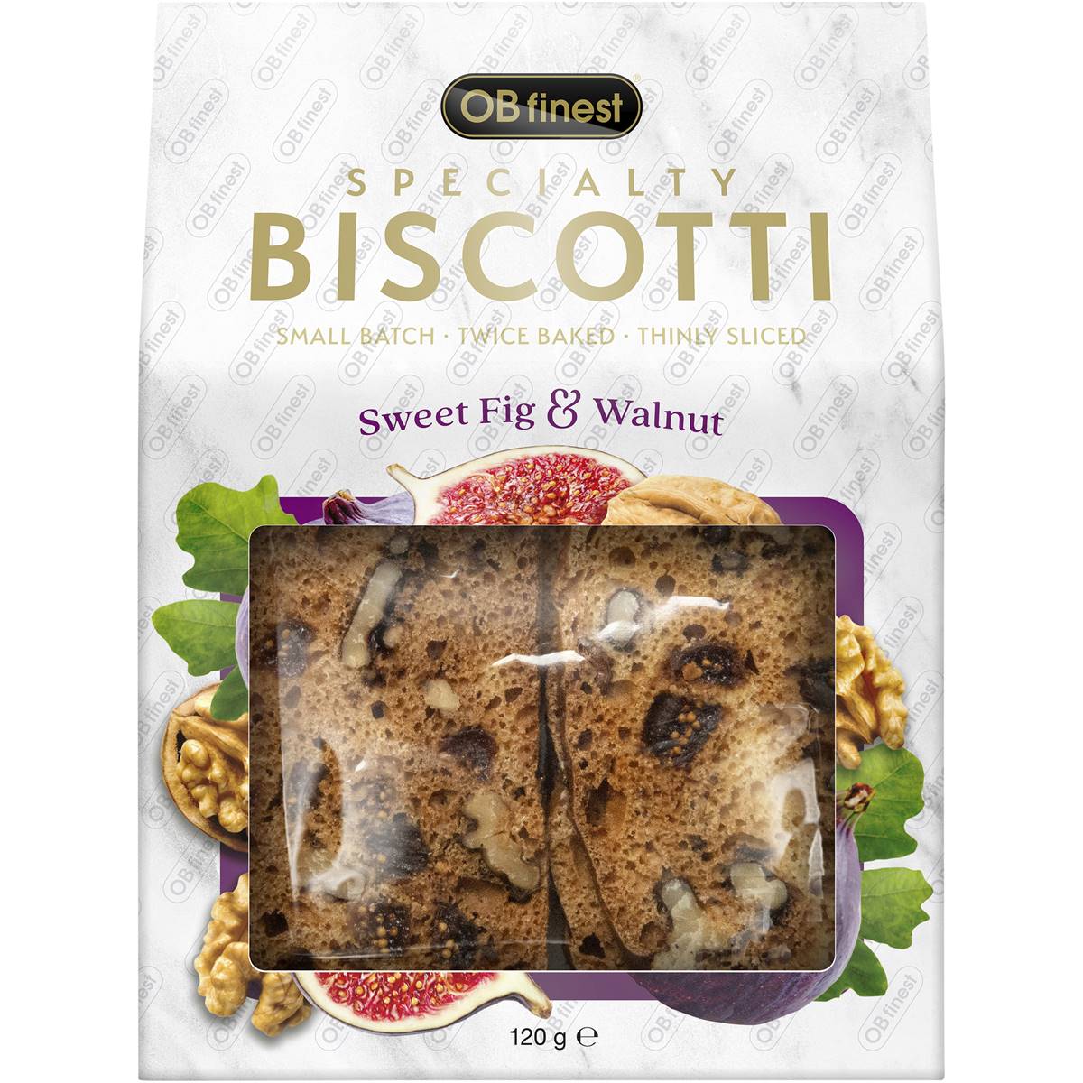 Ob Finest Biscotti Sweet Fig & Walnut 120g | Woolworths