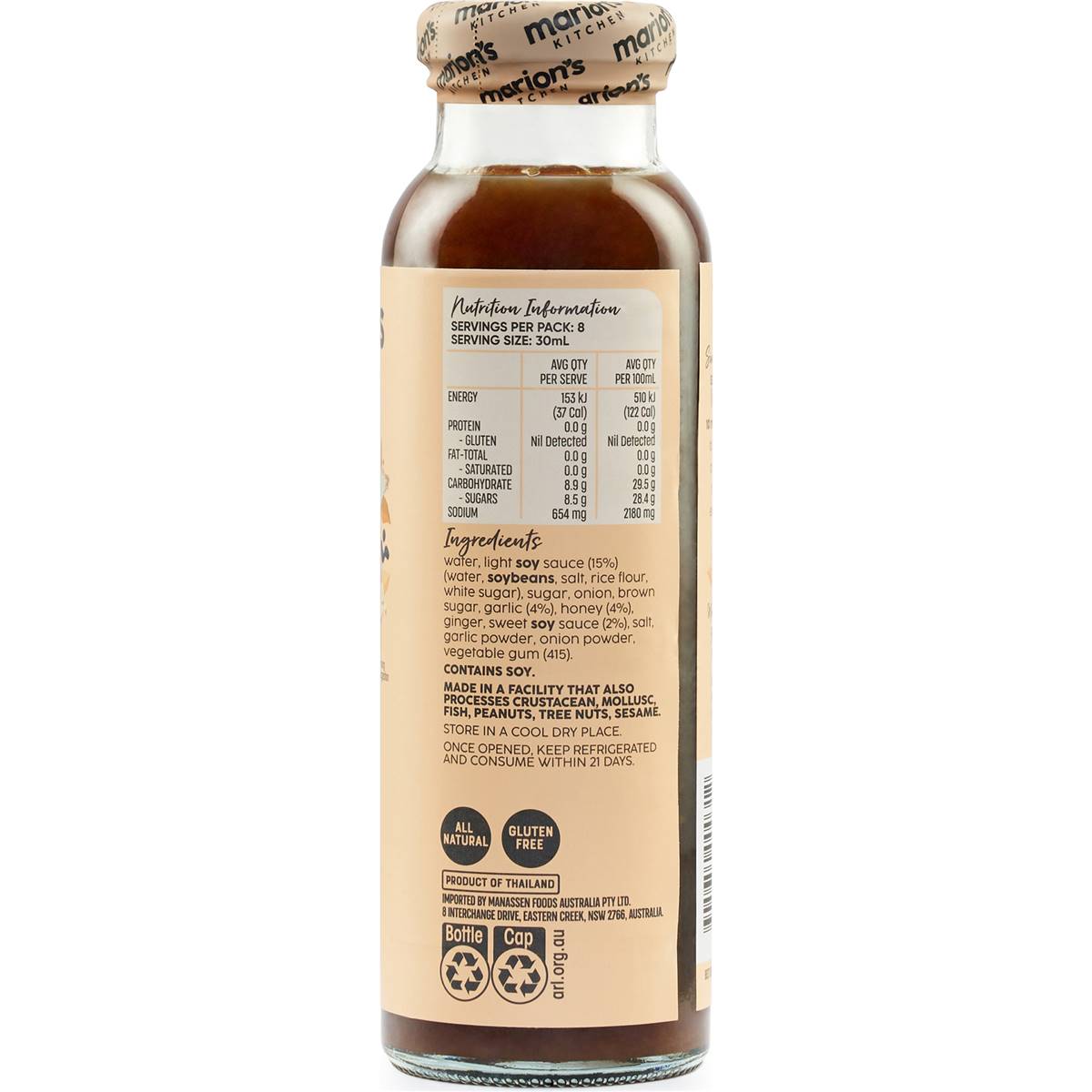 Marion's Kitchen Honey, Soy & Garlic Marinade & Sauce 240ml Woolworths