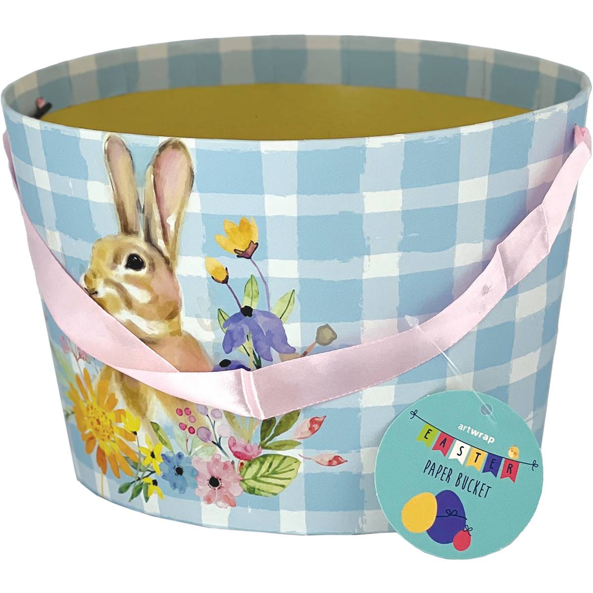 Easter Paper Bucket Water Colour Bunny Each | Woolworths