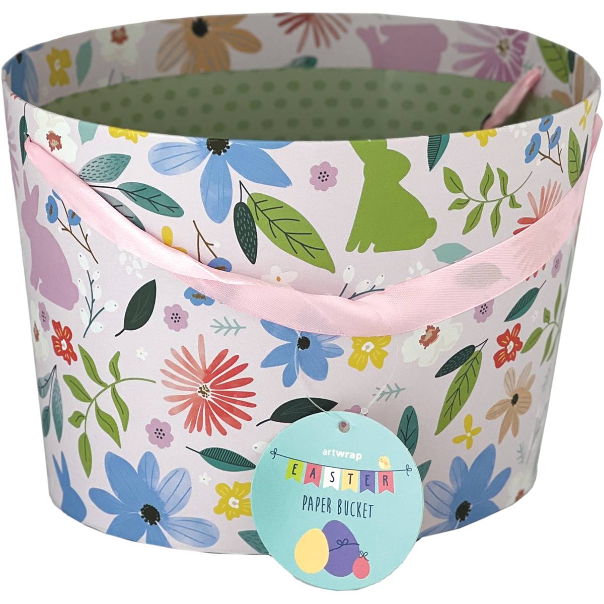 Easter Paper Bucket Flowers Each 