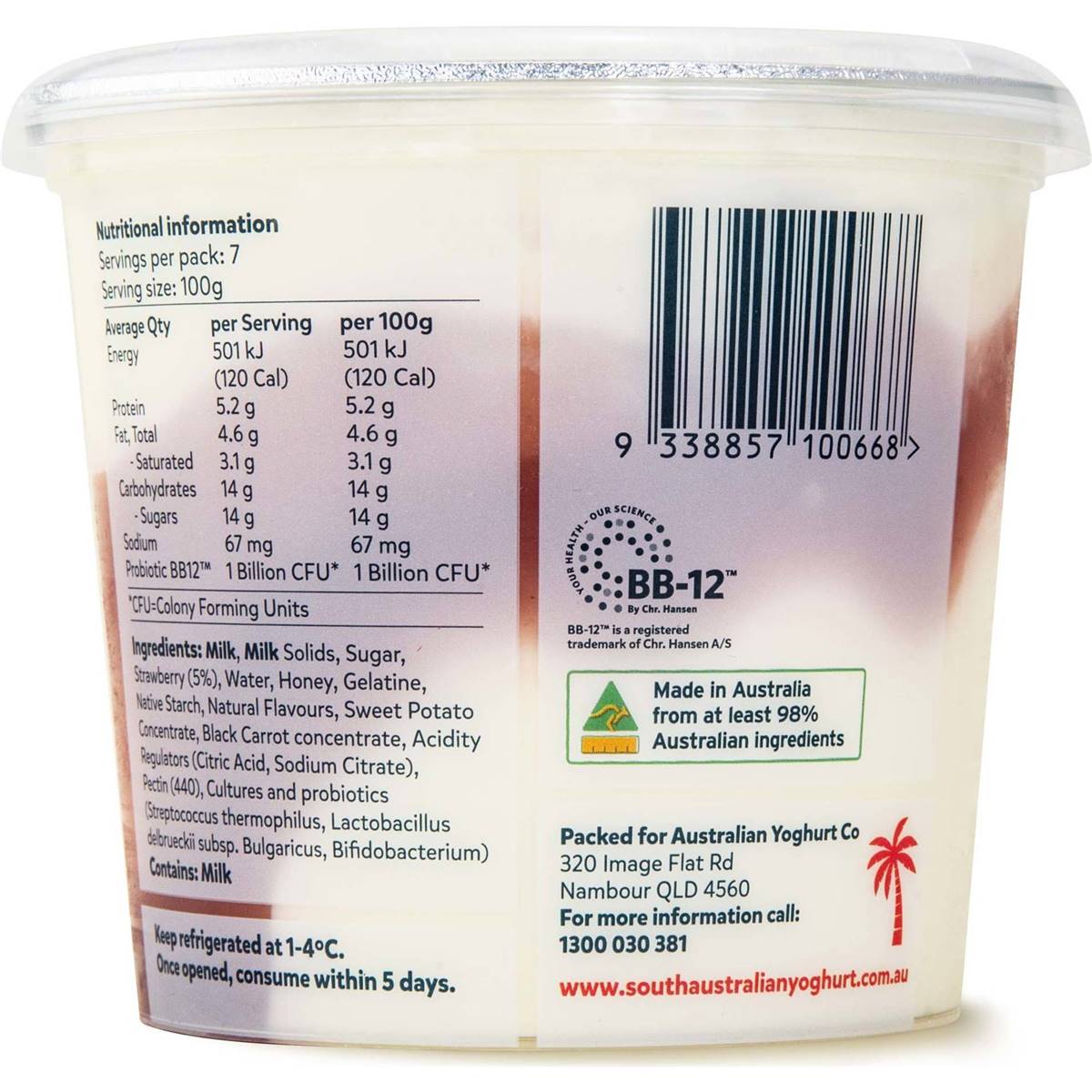 South Australian Yoghurt Co. Strawberry Yoghurt 700g | Woolworths