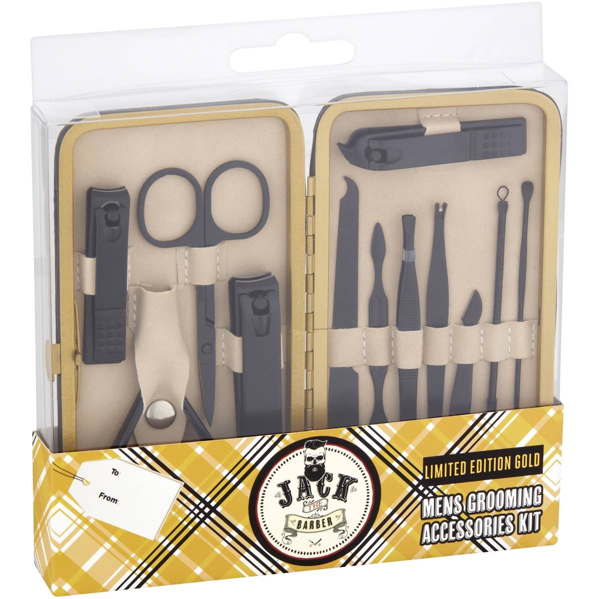 Jack The Barber Grooming Kit 12 Pieces Limited Edition Gold Each