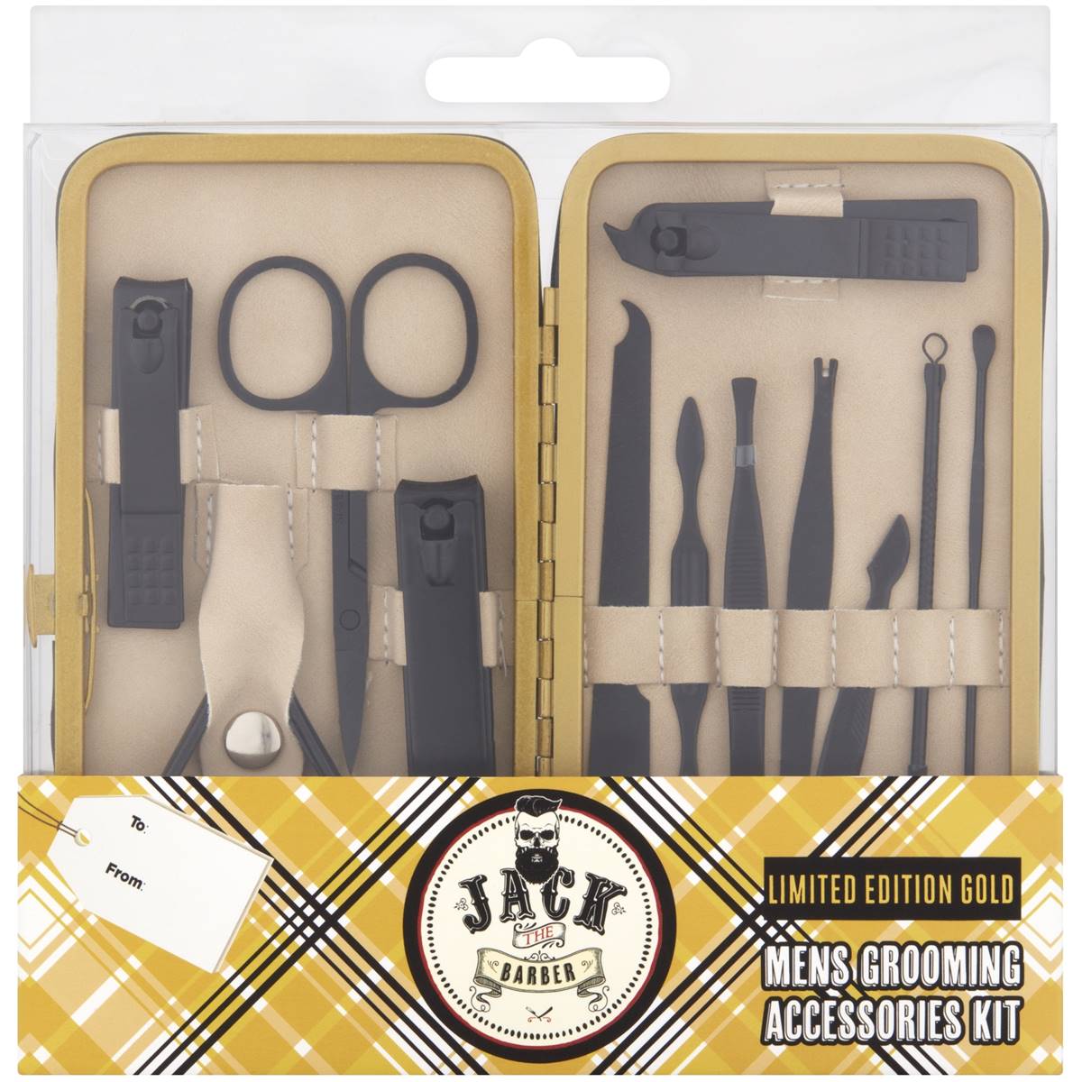 Jack The Barber Grooming Kit 12 Pieces Limited Edition Gold Each