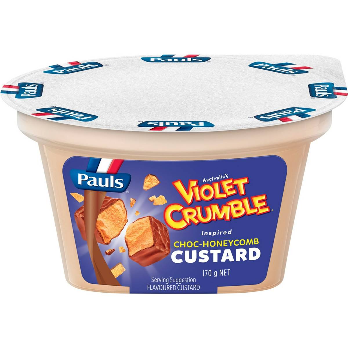 Pauls Violet Crumble Choc Honeycomb Custard 170g Woolworths