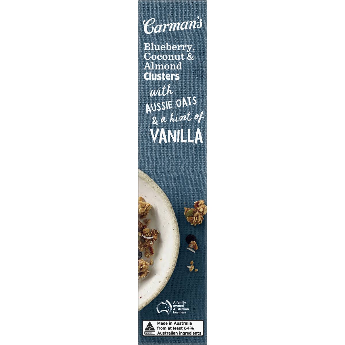 Carman's Crunchy Oat Clusters Blueberry, Coconut & Almond 450g Woolworths