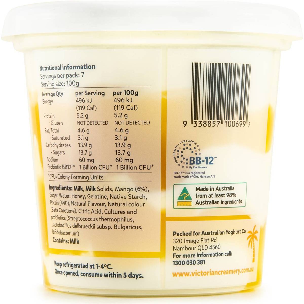 Victorian Creamery Co Mango Yoghurt Tub 700g | Woolworths