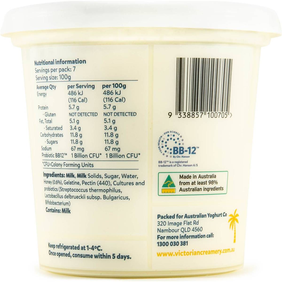 Victorian Creamery Co Honey Yoghurt Tub 700g | Woolworths