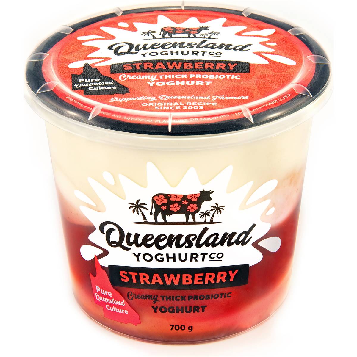 Queensland Yoghurt Co Strawberry Yoghurt Tub 700g Woolworths