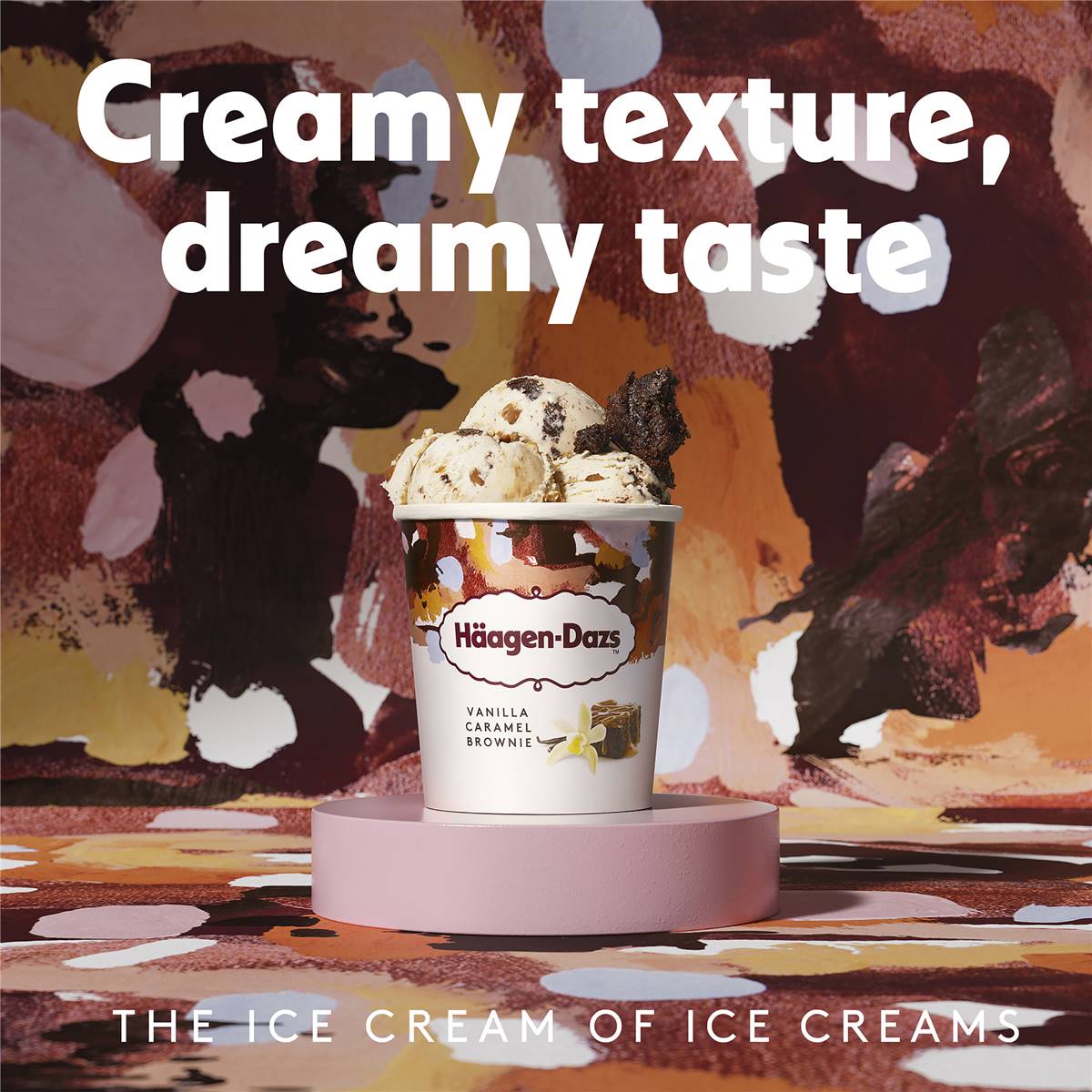 Haagendazs Vanilla Caramel Brownie Ice Cream Tub 457ml Woolworths