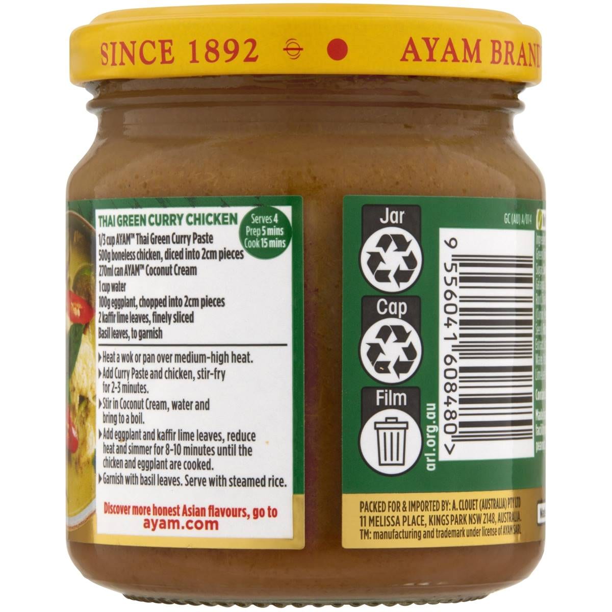 Ayam Paste Thai Green Curry 195g | Woolworths