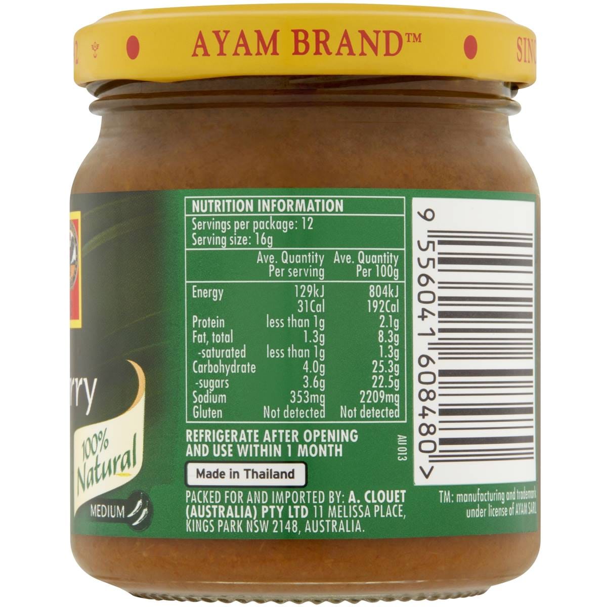 Ayam Paste Thai Green Curry 195g | Woolworths