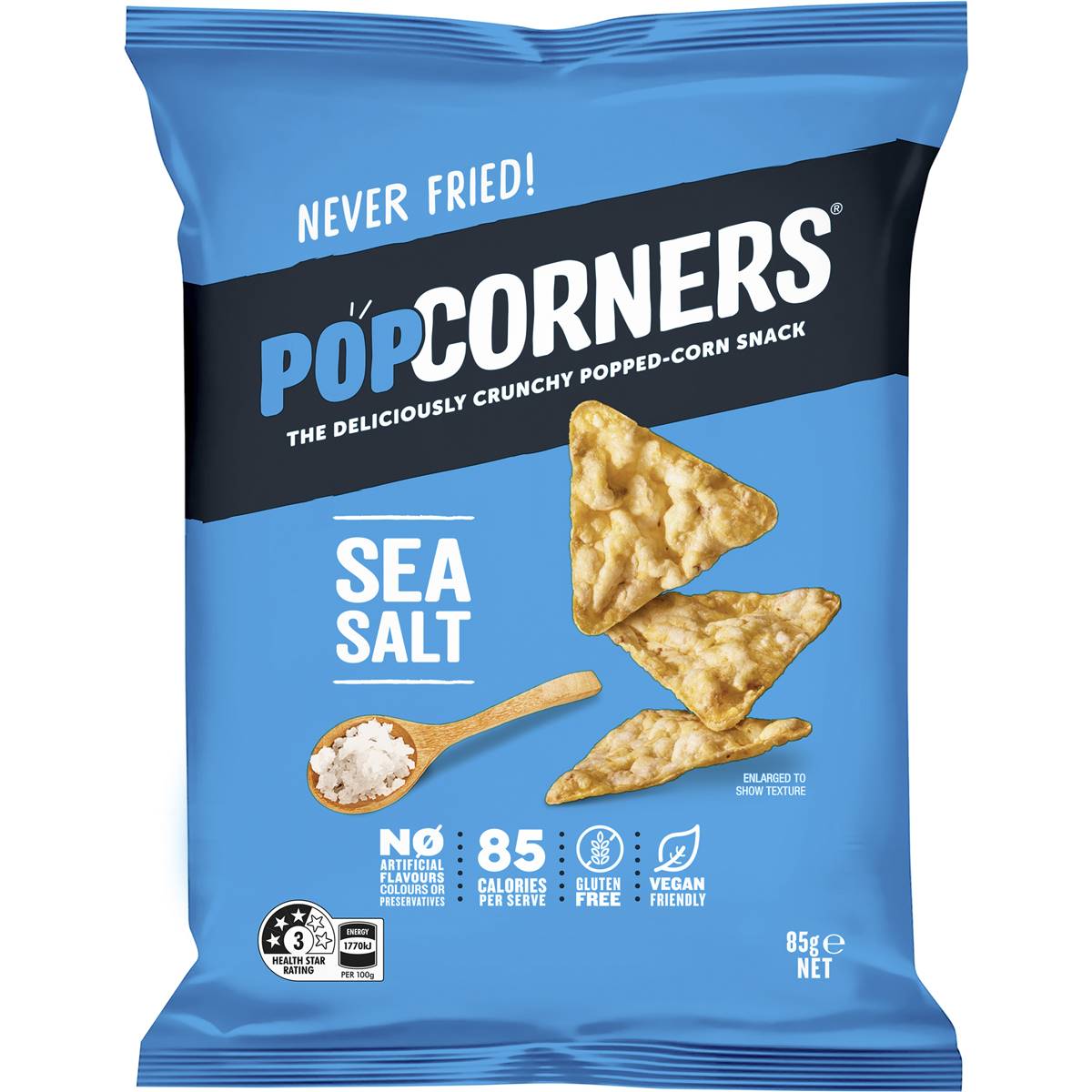 Popcorners Sea Salt Popped Corn Snacks 85g Woolworths