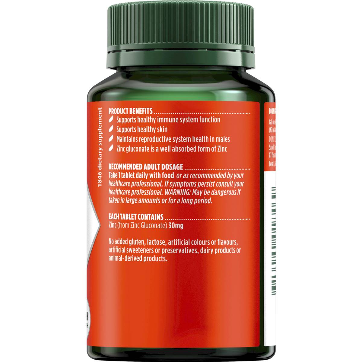 Nature S Own High Strength Zinc Tablets Pack Woolworths