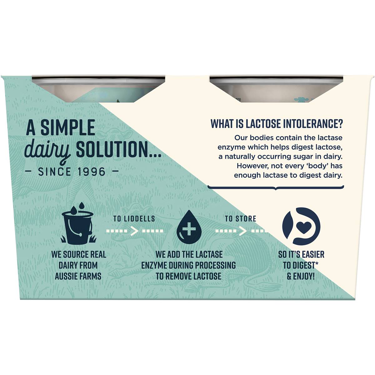 Liddells Lactose Free Probiotic Yoghurt Tropical 140g X 4 Pack Woolworths