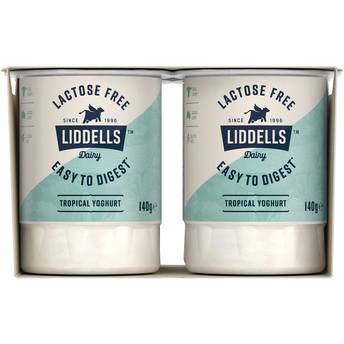 Liddells Lactose Free Probiotic Yoghurt Tropical 140g X 4 Pack Woolworths
