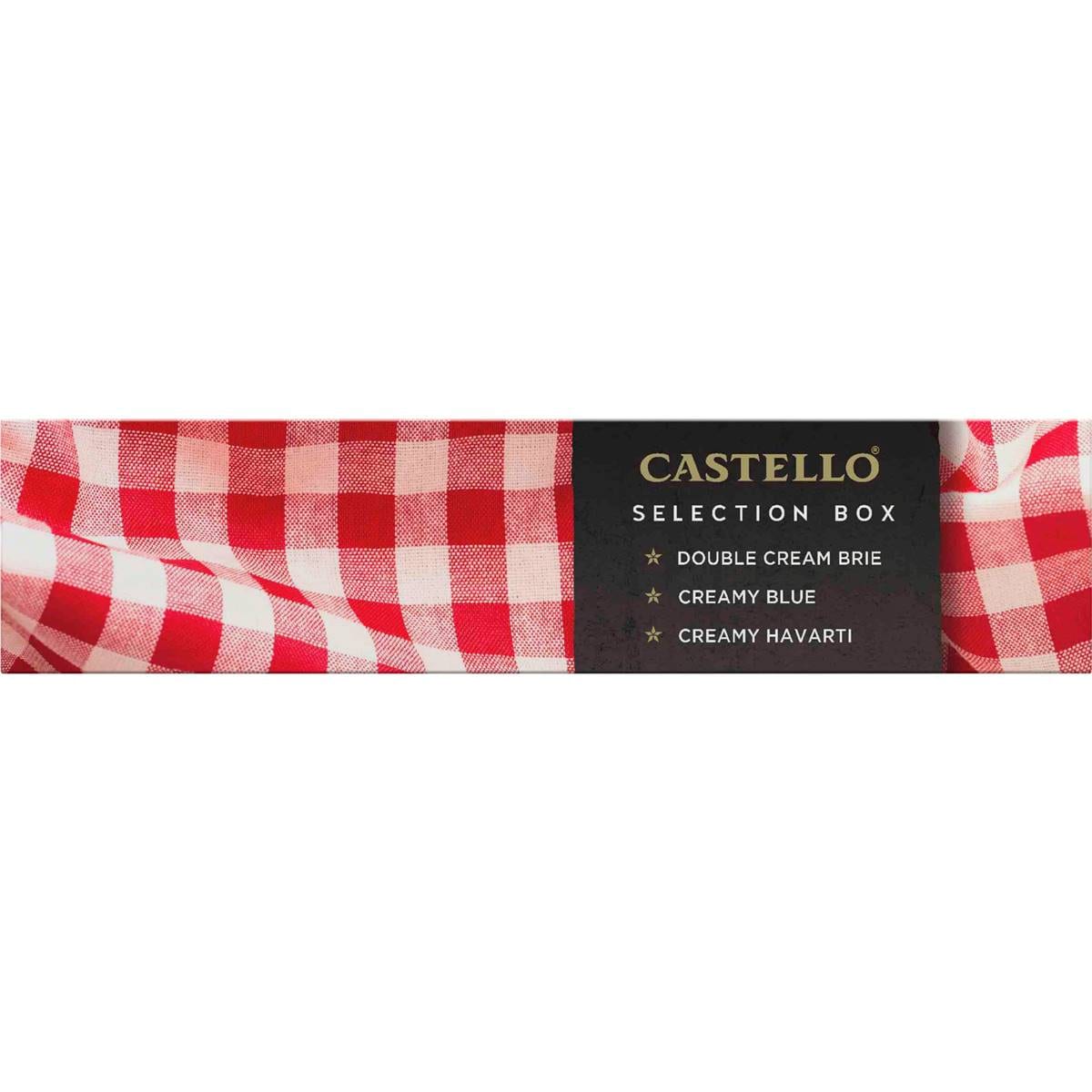 Castello Cheese Selection Box Brie, Blue & Havarti 500g Woolworths