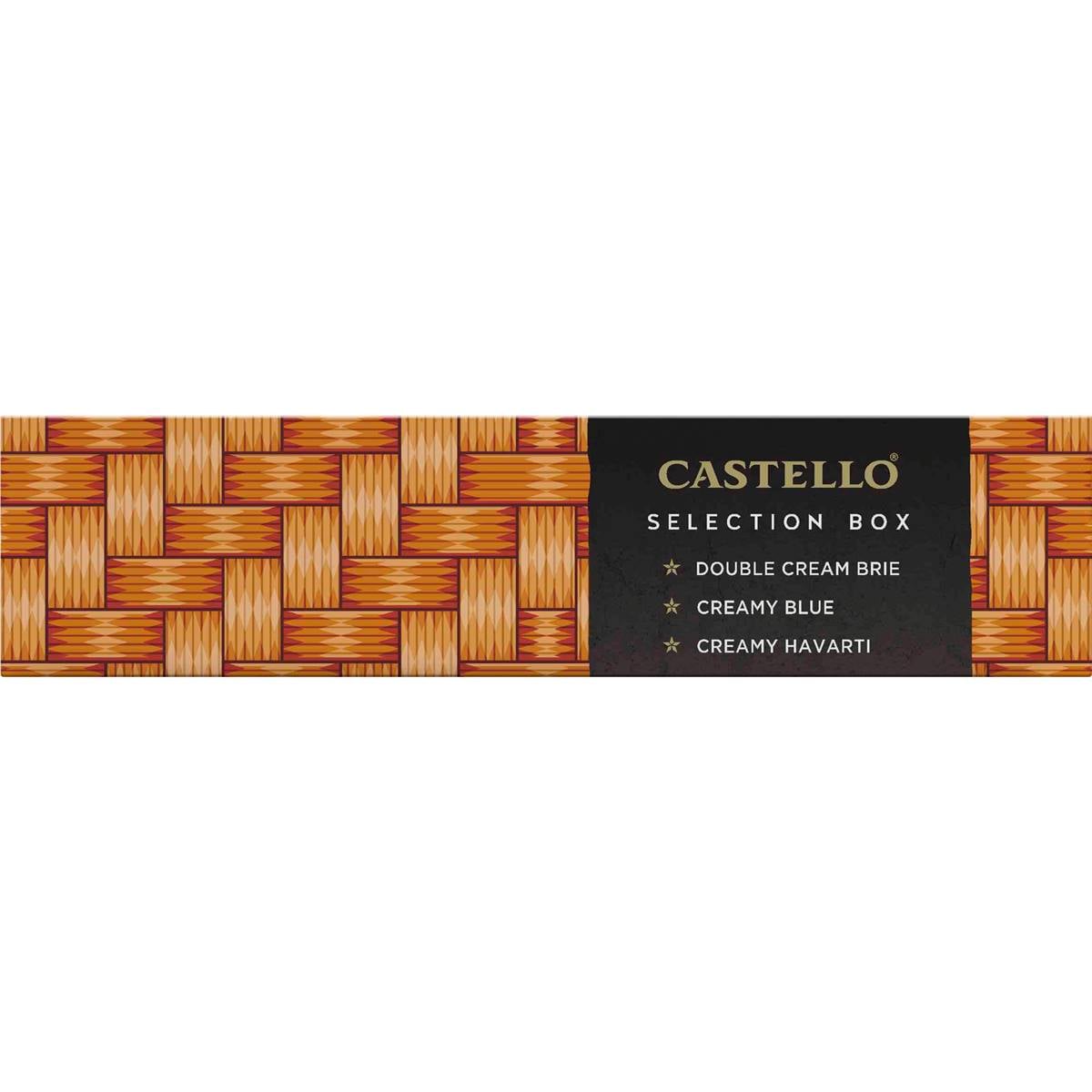 Castello Cheese Selection Box Brie, Blue & Havarti 500g Woolworths