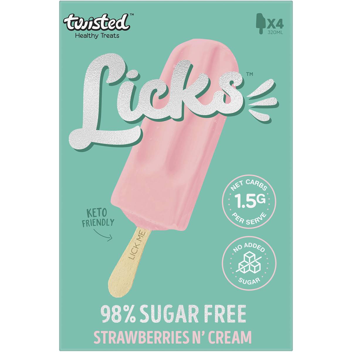 Twisted Licks Strawberries N Cream Ice Creams 4 Pack Woolworths 1577