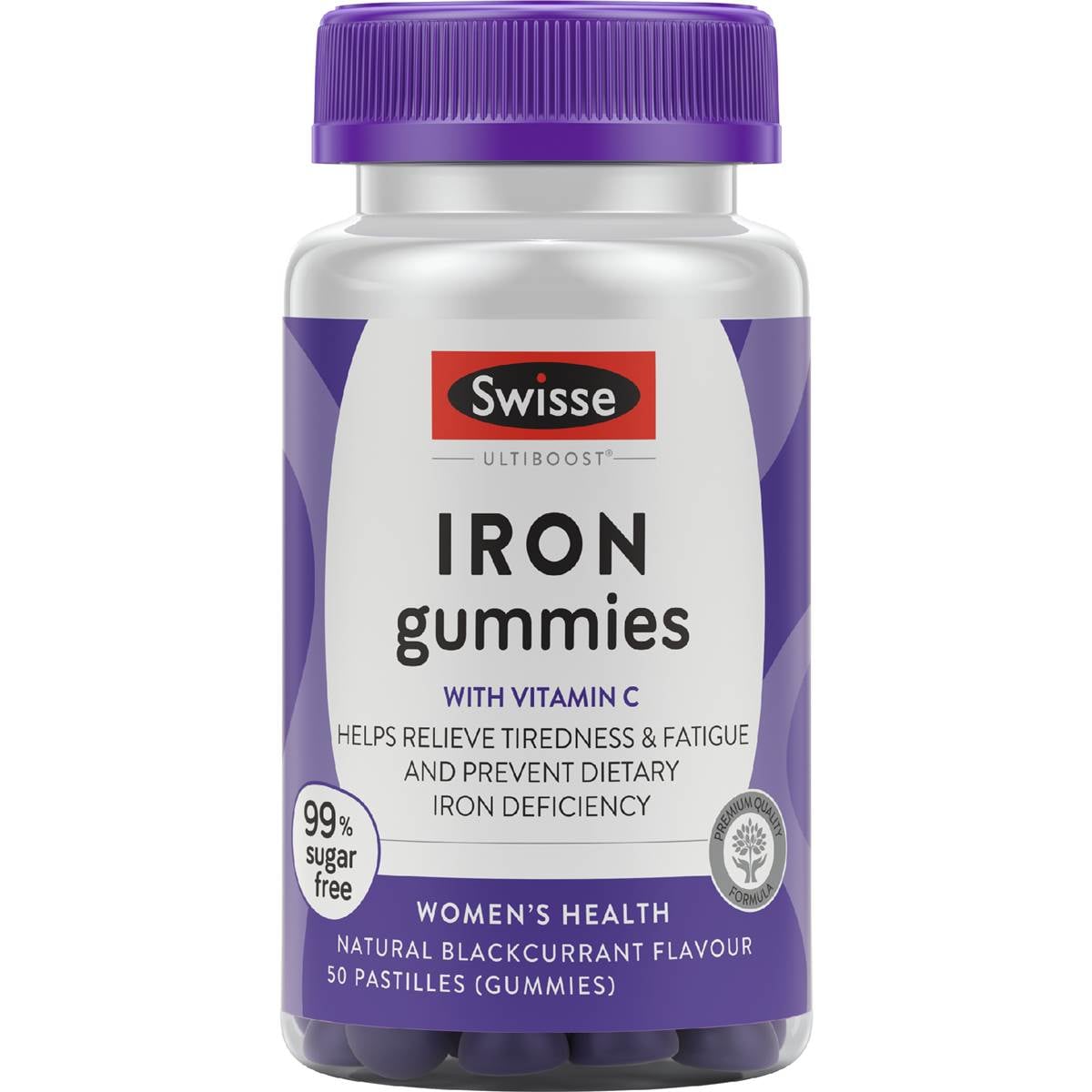 Swisse Ultiboost Iron Gummies Helps Relieve Fatigue 50 Pack Woolworths