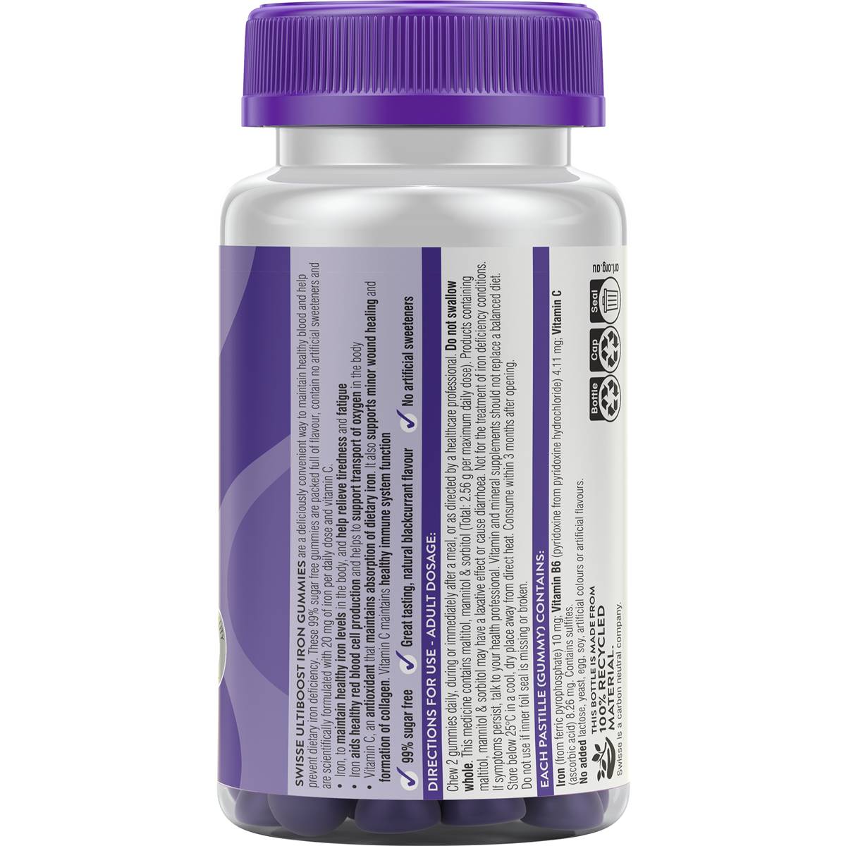 Swisse Ultiboost Iron Gummies Helps Relieve Fatigue 50 Pack Woolworths