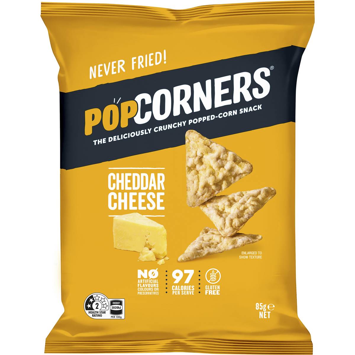 Popcorners Cheddar Cheese Flavoured Popped Corn Snacks