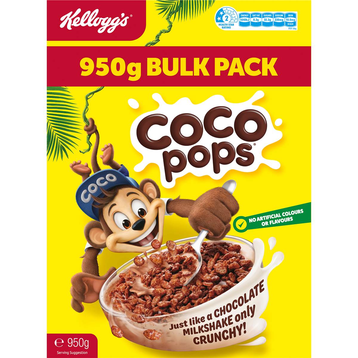 Kellogg's Coco Pops Chocolatey Breakfast Cereal Value Pack 950g ...