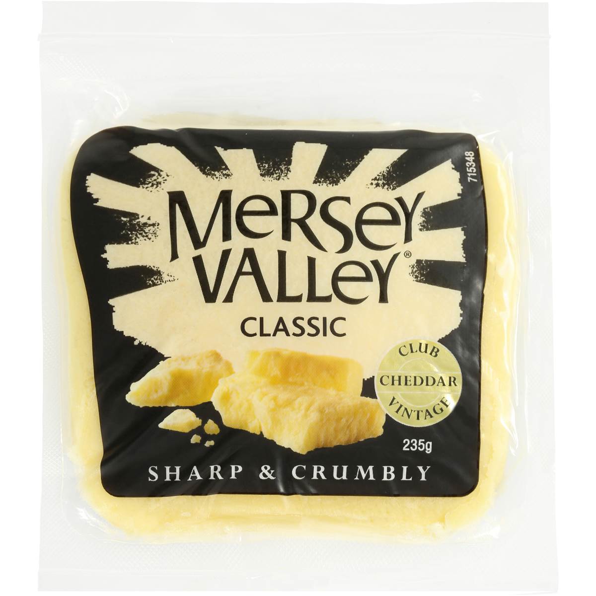 Mersey Valley Classic Cheedar Cheese 235g Woolworths