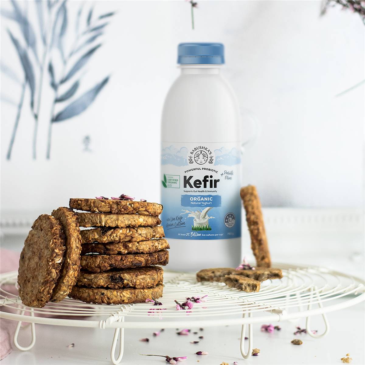 Babushka's Powerful Probiotic Kefir Organic Natural Yoghurt 750g Woolworths