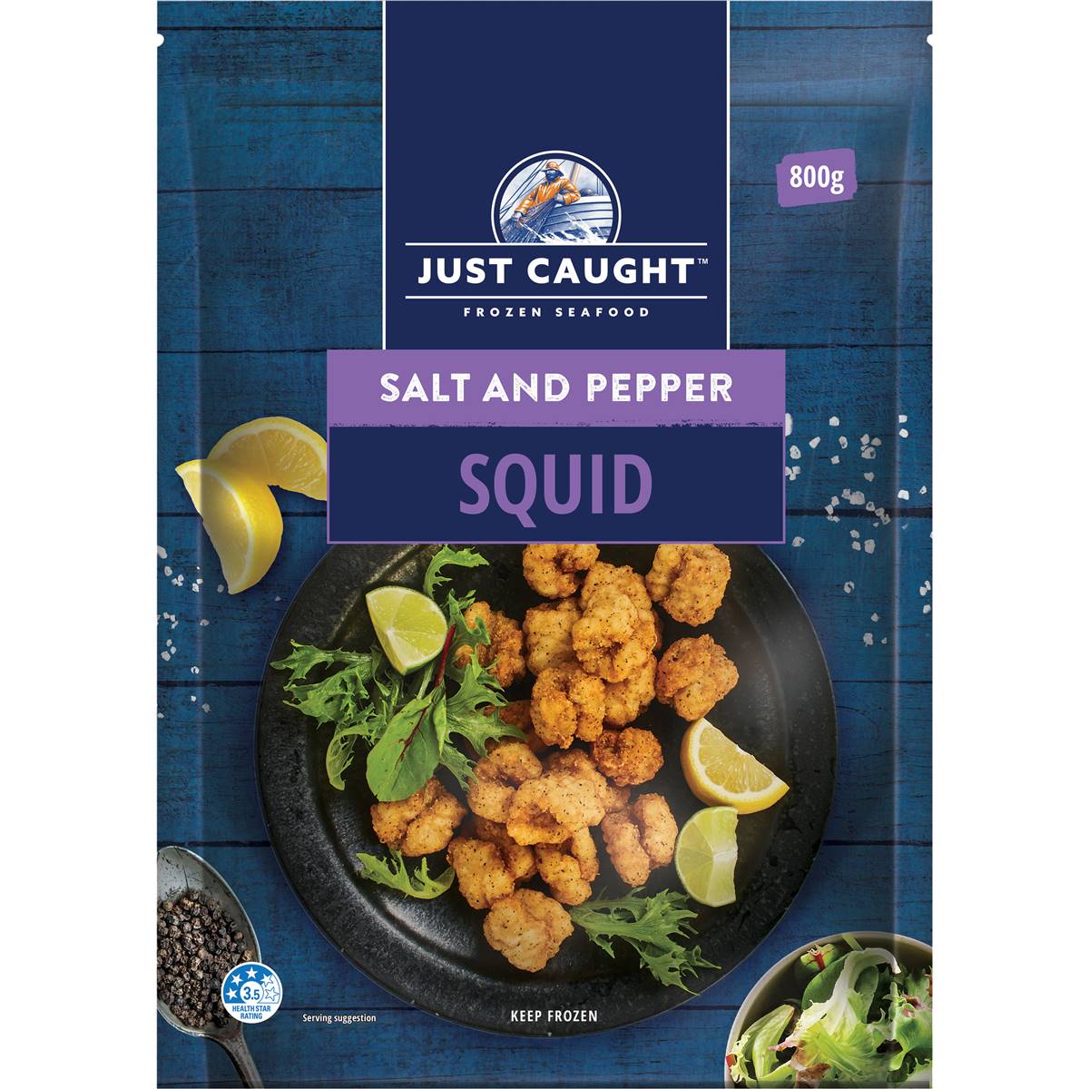 Just Caught Salt & Pepper Squid 800g | Woolworths